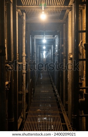 Cell Block at Ohio State Reformatory, historic prison located in Mansfield, Ohio Royalty-Free Stock Photo #2400209021