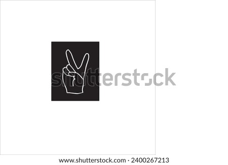 vector illustration of hand fingers, black and white colors, white and black background