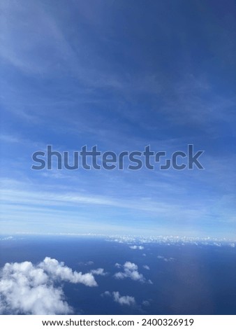 blue sky photo from aircraft ternate to jakarta 