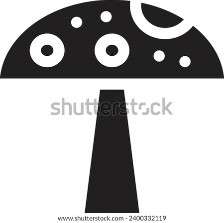 Mushroom single vector line icon