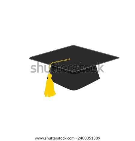bachelor graduation cap vector design illustration suitable for education theme, sticker, template, decoration Royalty-Free Stock Photo #2400351389