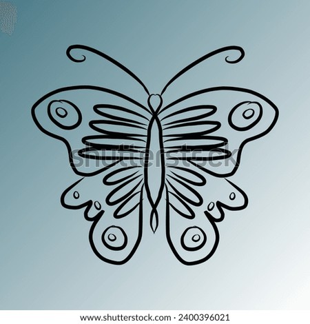 simple hand drawn butterfly illustration