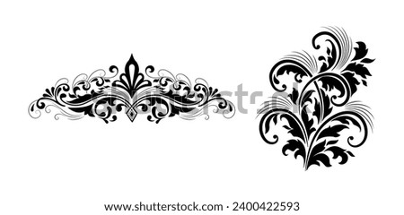 set of calligraphic and page decoration design elements