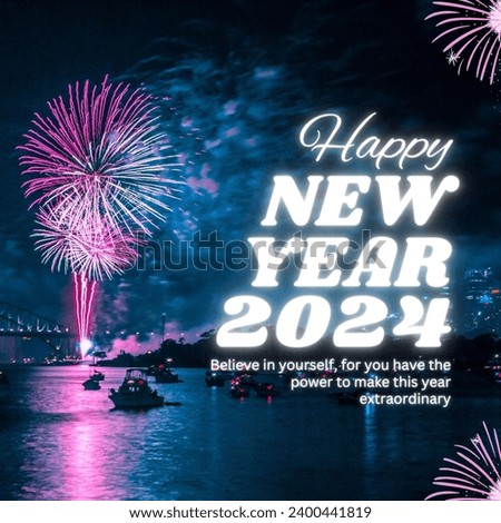 Happy New Year 2024 Wishing Cards - Flyers - Banners - Gifts 