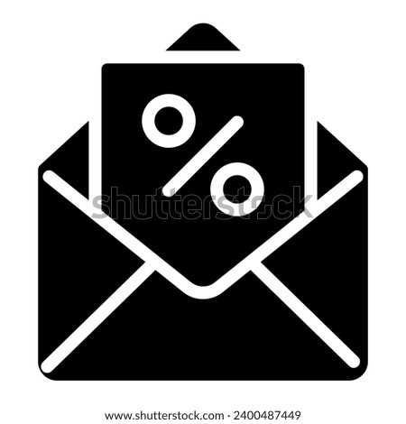 Email Discount icon glyph style for download (sale pack)