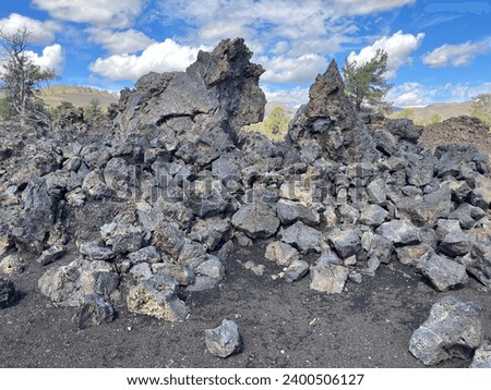 Volcanic Rocks piled up, Craters of the Moon Idaho