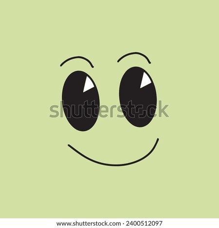 adorable cute cartoon expression face Royalty-Free Stock Photo #2400512097