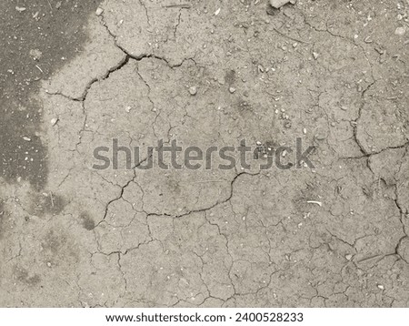the ground was cracked due to the dry season and looked very dry