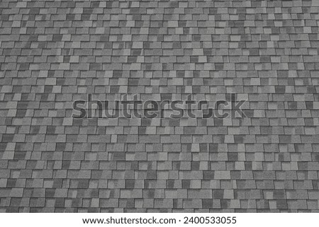 close up on roof shingle as background Royalty-Free Stock Photo #2400533055