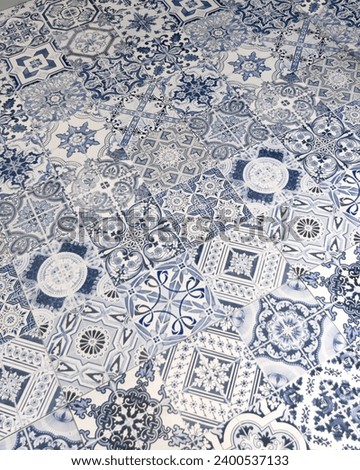 Antique floor ceramic motif. floor ceramics. geometric mosaic ceramics, decorative embroidered tile motifs