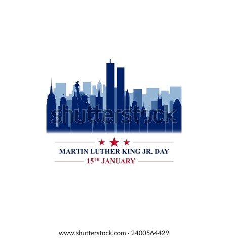 Vector illustration of Martin Luther King Jr Day social media feed set template