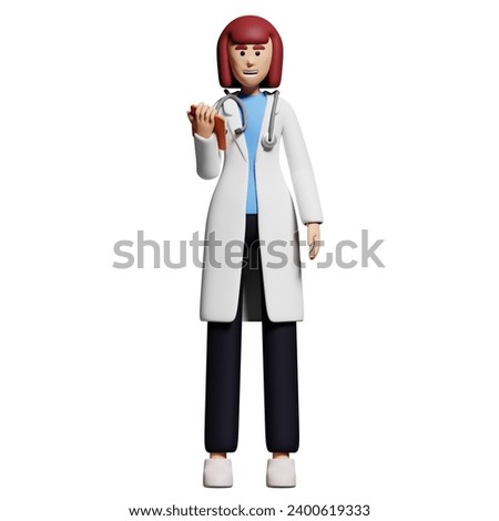 Female Doctor medical nurse healthcare Job Profession 3D Character