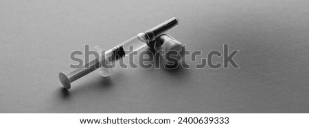 glucagon syringe used for hypoglycemia in type 1 diabetics Royalty-Free Stock Photo #2400639333