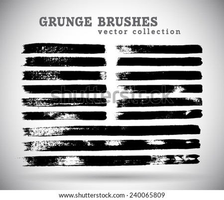 Black ink vector brushes