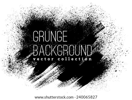 Black ink vector stains Royalty-Free Stock Photo #240065827