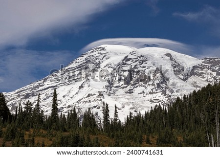 Landscape in Mount Rainier National Park, WA USA. Royalty-Free Stock Photo #2400741631