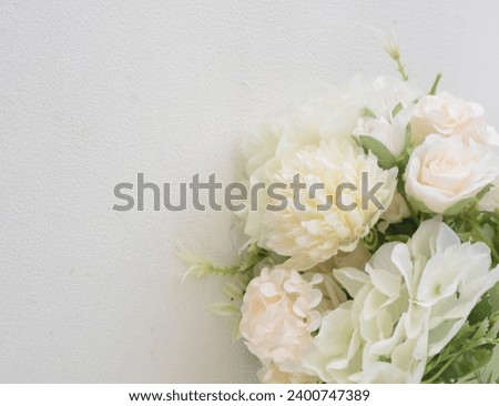 fake flower. isolated background in white. it can  be used for background