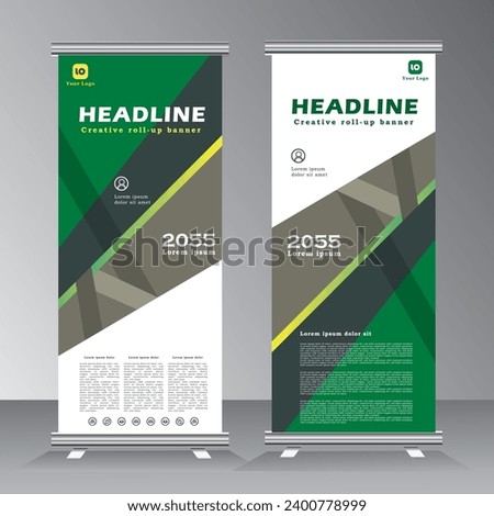 Roll up banner design, vertical banner template design, business stand template.welcome, promotion, exhibition, confferance banner template, vector eps 10,