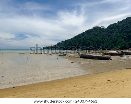 Kho Surin Island Coral reef teaming with reef fish of various colours. the Andaman Sea in  Thailand teaming beautiful lush green mountains and turquoise blue waters white sandy beaches