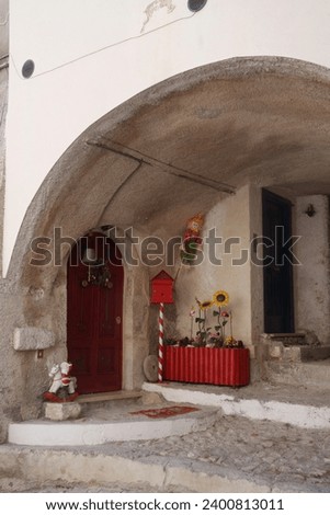 Ovindoli, old town in the Altopiano delle Rocche, L Aquila province, Abruzzo, Italy. Santa's House