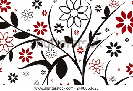 Seamless pattern with Beautiful Flowers. Floral background aestetic. Texture  background