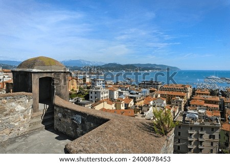 View over the Italian city La Specia on a beautiful summerday. Picture taken from the castle