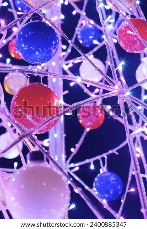 Christmas decorations. Balls. Events and holidays.