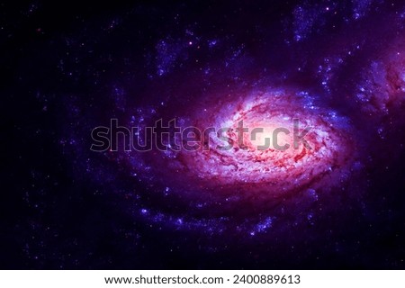 Spiral galaxy in space. Elements of this image furnished by NASA. High quality photo