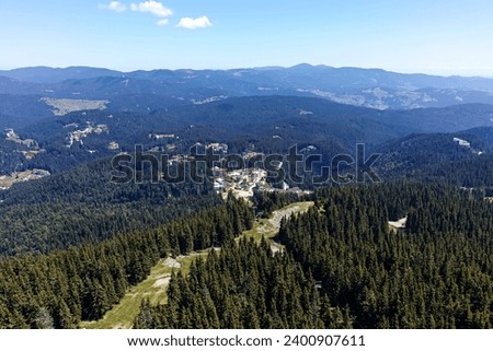 Summer landscape of Rhodope Mountains near Snezhanka peak, Smolyan Region, Bulgaria