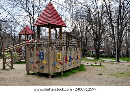 Kid playground in the park