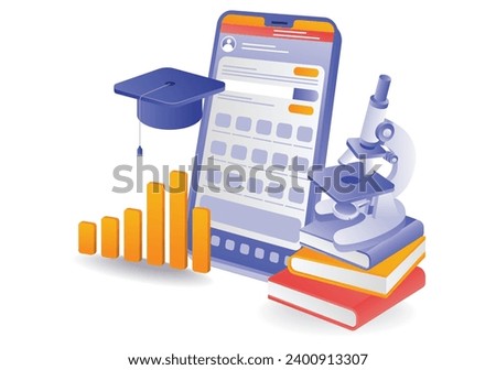 Study online school with smartphone applications