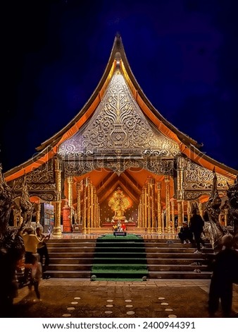 Wat Sirindhorn Wararam glowing temple in Ubon, Thailand