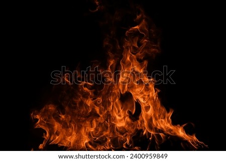 Fire flame motion pattern abstract texture. Burning fire, flame overlay background. Royalty-Free Stock Photo #2400959849