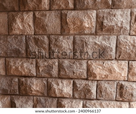 neat brown textured stone walls