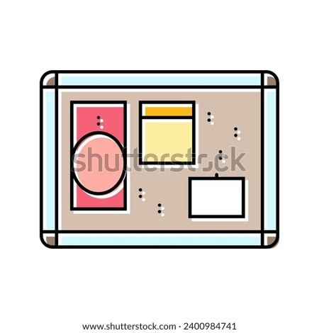 notice board kid bedroom color icon vector. notice board kid bedroom sign. isolated symbol illustration