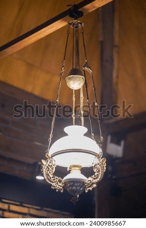 antique hanging lamp as a home ornament