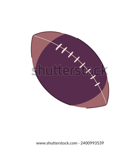 lace american football ball cartoon. realistic play, game silhouette, stitch linebacker lace american football ball sign. isolated symbol vector illustration
