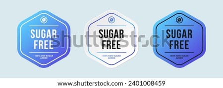 100 Percent Sugar Free Label Sticker. For food or beverage products labels.Premium and luxury vector illustration design Pro Vector