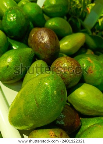fresh tasty green ripe avocados 