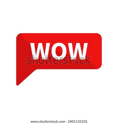 Wow In Red Rectangle Shape For Promotion Announcement Amazing Inspiring Information
 Royalty-Free Stock Photo #2401132101