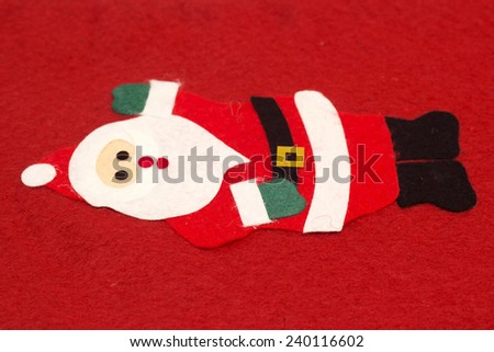 Santa Claus on a red background