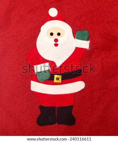 Santa Claus on a red background