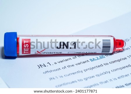 Background of SARS-CoV-2 Variant JN.1,Medical health concept Royalty-Free Stock Photo #2401177871
