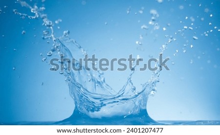 Water splash on cool background