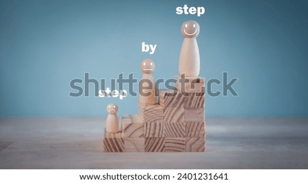 leadership human resources motivation to success, wood doll conception, success leader in performance opportunity  recruitment in vision of business team, growth by knowledge to professional position Royalty-Free Stock Photo #2401231641