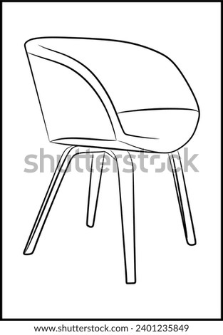 line illustration of a chair