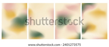 Pastel abstract background with green, beige and yellow gradient mesh vector illustration mesh vector illustration. Dynamic color flow poster, web, banner, smartphone screen, presentations and prints