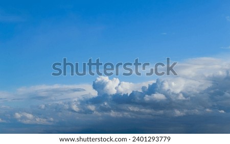 Formation of rain cumulus clouds in the blue sky