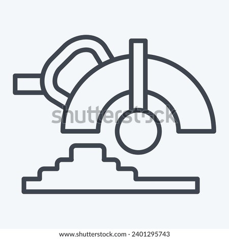 Icon Circular Saw. related to Construction symbol. line style. simple design editable. simple illustration