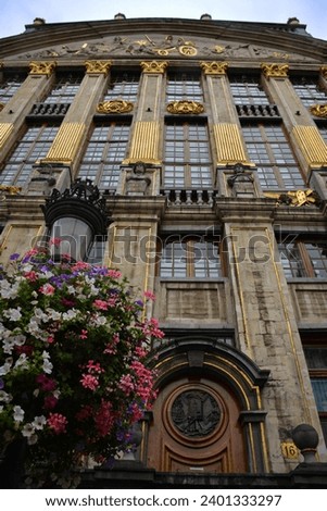 Historical Ornate Guildhall of Brussels Grand Place - Belgium